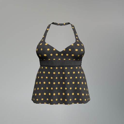 Charcoal Dots Mesh Halter