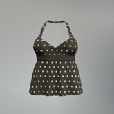Charcoal Dots Mesh Halter