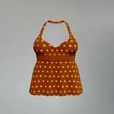 Orange Dots Mesh Halter