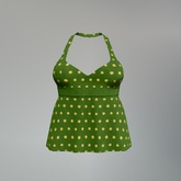 Green Dots Mesh Halter