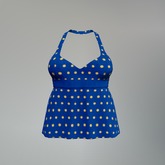 Blue Dots Mesh Halter
