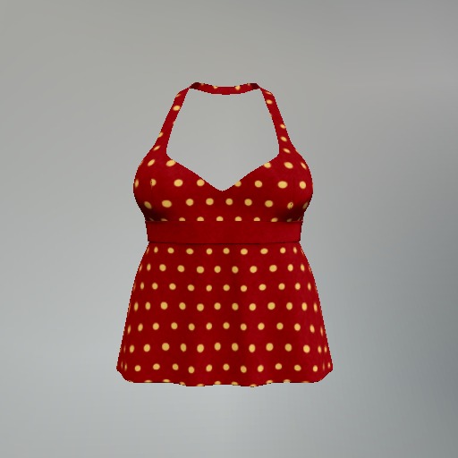 Red Dots Mesh Halter