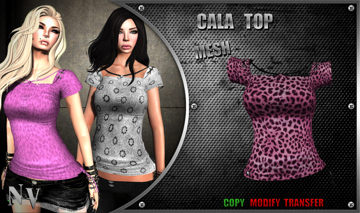 [NV] Cala Top-Leopard Pink-
