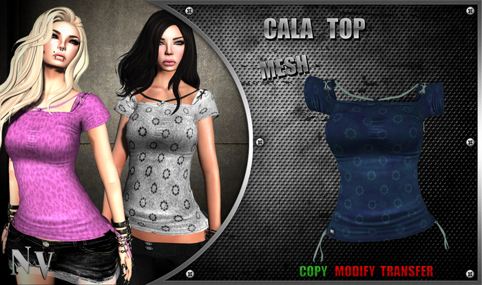[NV] Cala Top-Flower Blue-