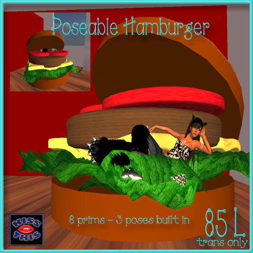 <Kiss This!> Poseable Hamburger