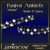Luminesse Rajiva White Black Anklets-Wear To Unpack