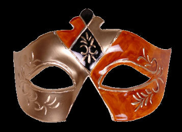 *Goddess* Gold & Orange Mask