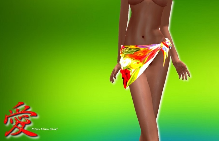 ^^Mesh Mini Skirt Flowers^^