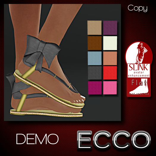 .:ECCO:. Slink Flat Ribbon Sandal DEMO