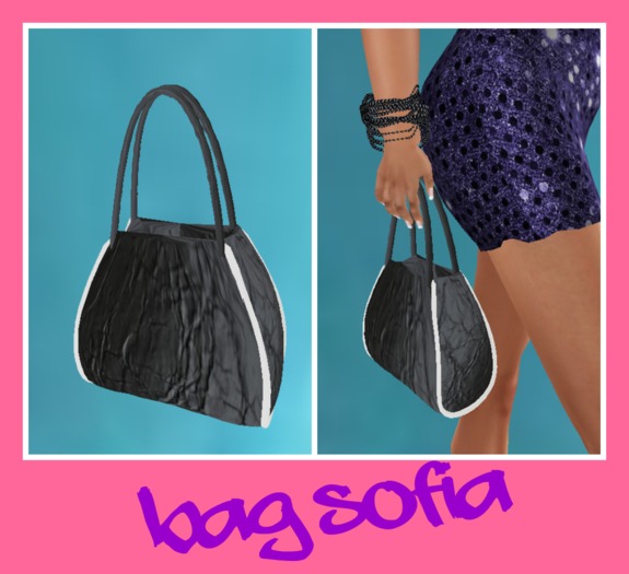 BOLSO MANO 4 negro conbinado blanco