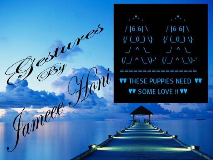 Love Puppies...ASCII gesture