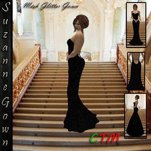 ~D~ Suzanne Mesh Gown- Black