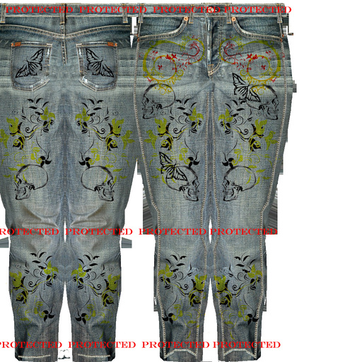 Jeans  R&Bs  GreenSkullButterflies