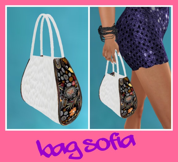 BOLSO MANO 4 blanco sicodelico