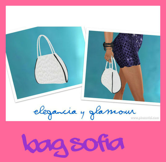 BOLSO MANO 4 blanco combinado negro